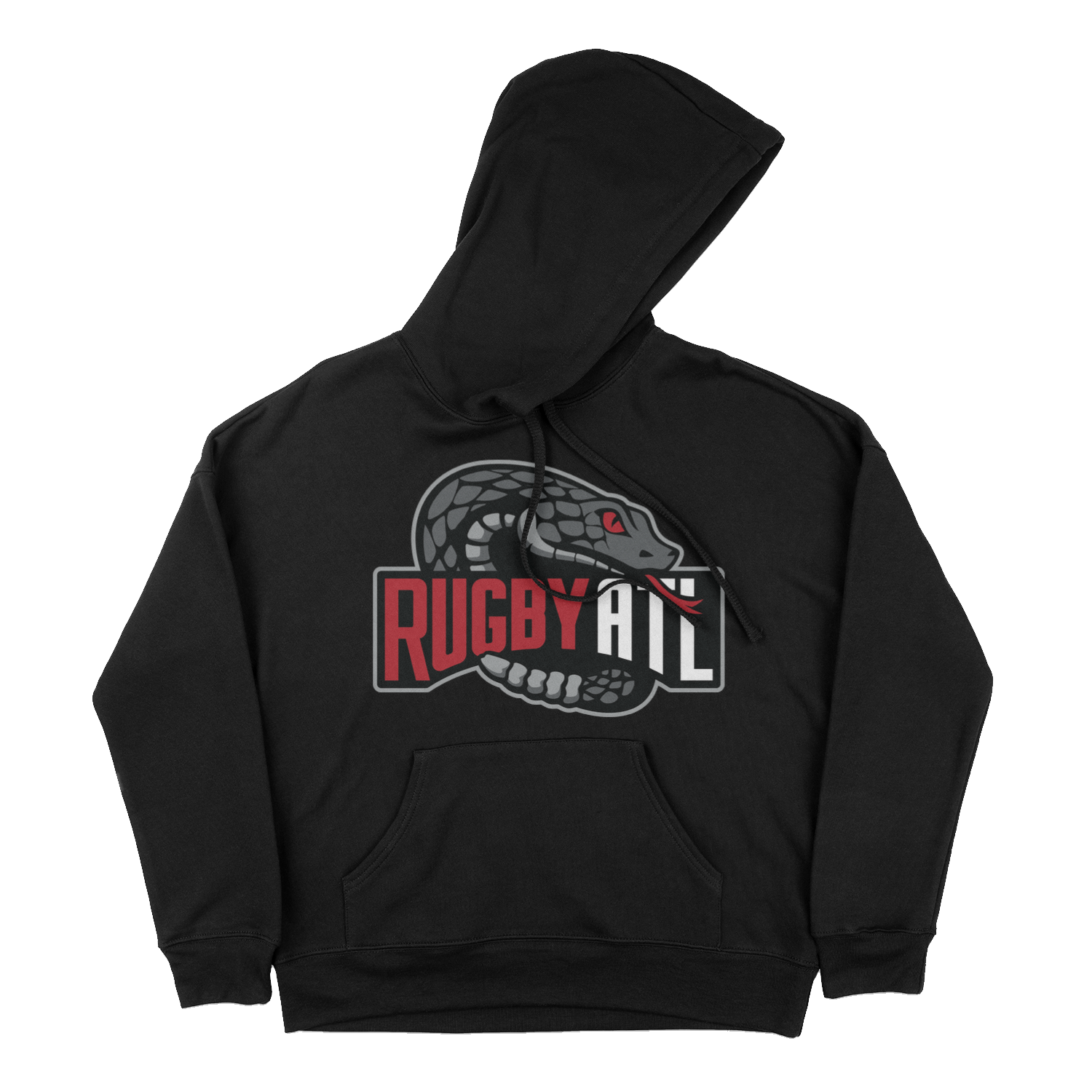 Rugby ATL Black Hoodie | Full Color Logo | Shop MLR