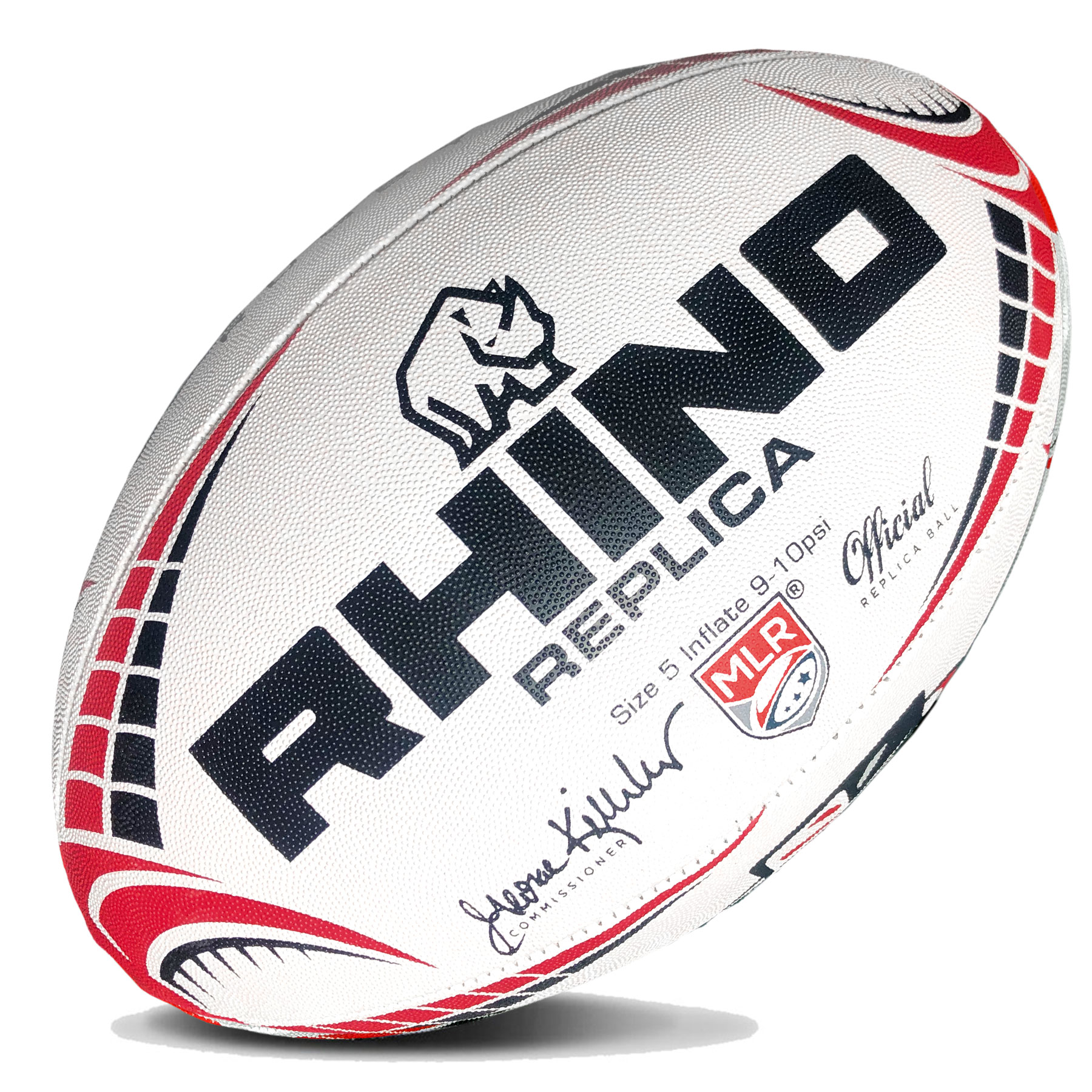 Rhino Vortex Elite Replica Rugby Ball White 