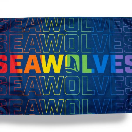 2022 Seawolves Wordmark Pride Flag